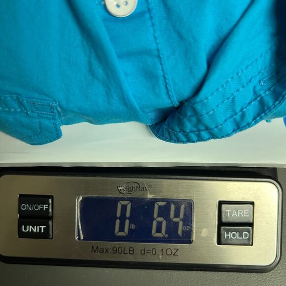 Paper Denim & Cloth Button Down Short Sleeve Women's Blue Shirt Size Medium Slim - Picture 13 of 13